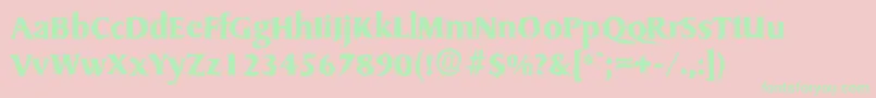 SydneyrandomBold Font – Green Fonts on Pink Background