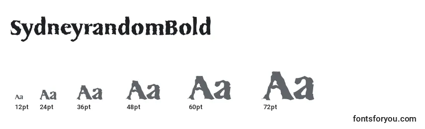 Размеры шрифта SydneyrandomBold