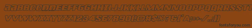 Lefthandlukeboldoutital Font – Black Fonts on Brown Background