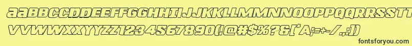 Lefthandlukeboldoutital Font – Black Fonts on Yellow Background