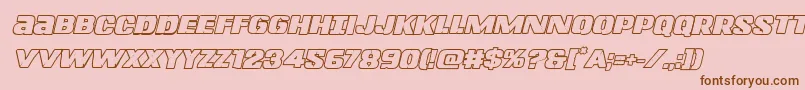Lefthandlukeboldoutital Font – Brown Fonts on Pink Background