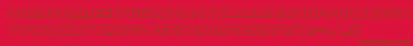 Lefthandlukeboldoutital Font – Brown Fonts on Red Background