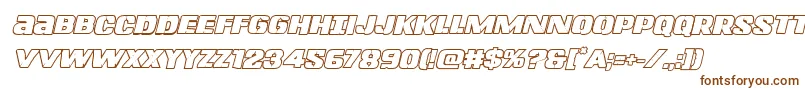 Lefthandlukeboldoutital Font – Brown Fonts on White Background
