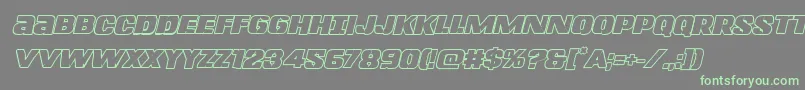 Lefthandlukeboldoutital Font – Green Fonts on Gray Background