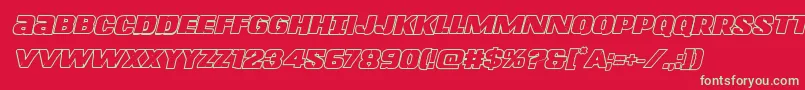 Lefthandlukeboldoutital Font – Green Fonts on Red Background