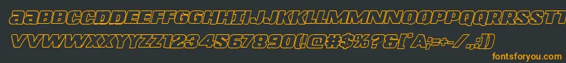 Lefthandlukeboldoutital Font – Orange Fonts on Black Background