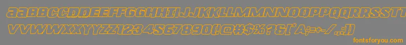 Lefthandlukeboldoutital Font – Orange Fonts on Gray Background