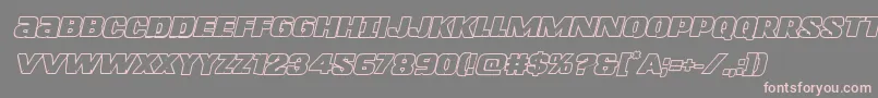 Lefthandlukeboldoutital Font – Pink Fonts on Gray Background