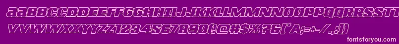 Lefthandlukeboldoutital Font – Pink Fonts on Purple Background