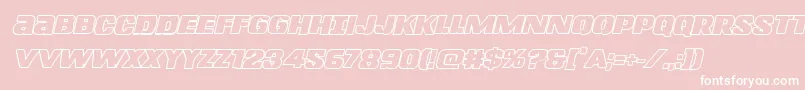 Lefthandlukeboldoutital Font – White Fonts on Pink Background
