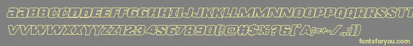 Lefthandlukeboldoutital Font – Yellow Fonts on Gray Background