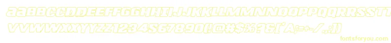 Lefthandlukeboldoutital-fontti – keltaiset fontit