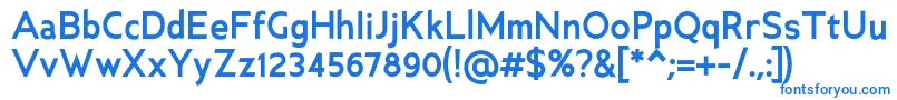 AncillaryBold-Schriftart – Blaue Schriften auf weißem Hintergrund