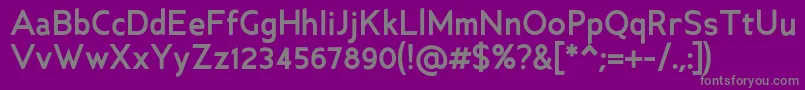 AncillaryBold-Schriftart – Graue Schriften auf violettem Hintergrund