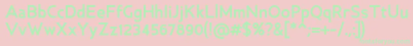 AncillaryBold-Schriftart – Grüne Schriften auf rosa Hintergrund