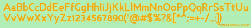 AncillaryBold Font – Orange Fonts on Green Background