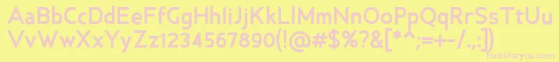 AncillaryBold Font – Pink Fonts on Yellow Background
