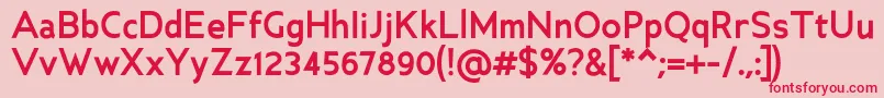 AncillaryBold Font – Red Fonts on Pink Background