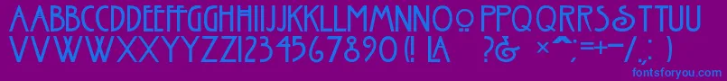 Reminel Font – Blue Fonts on Purple Background