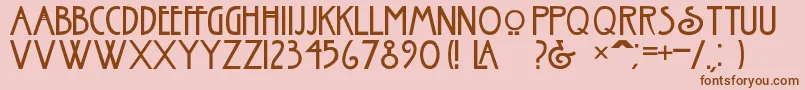 Reminel Font – Brown Fonts on Pink Background