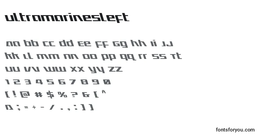 Police Ultramarinesleft - Alphabet, Chiffres, Caractères Spéciaux