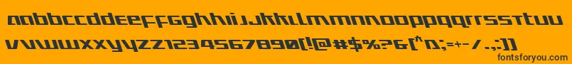 Ultramarinesleft Font – Black Fonts on Orange Background