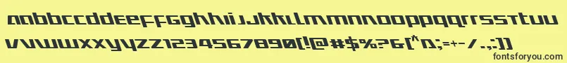 Ultramarinesleft Font – Black Fonts on Yellow Background