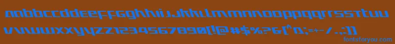 Ultramarinesleft Font – Blue Fonts on Brown Background