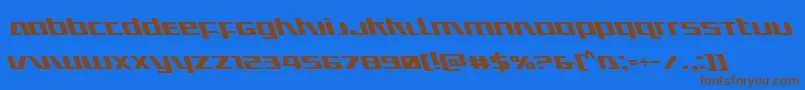 Ultramarinesleft Font – Brown Fonts on Blue Background
