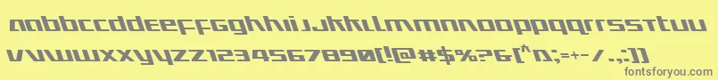 Ultramarinesleft Font – Gray Fonts on Yellow Background