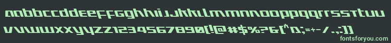 Ultramarinesleft Font – Green Fonts on Black Background