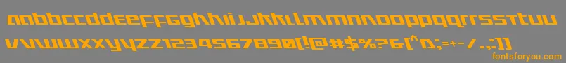 Ultramarinesleft-Schriftart – Orangefarbene Schriften auf grauem Hintergrund