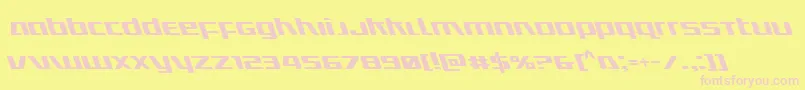 Ultramarinesleft Font – Pink Fonts on Yellow Background