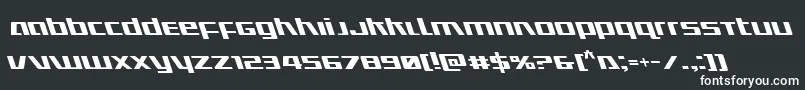 Ultramarinesleft-fontti – valkoiset fontit mustalla taustalla