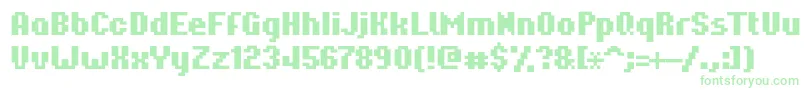 Hardpixel Font – Green Fonts on White Background