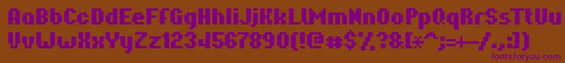 Police Hardpixel – polices violettes sur fond brun