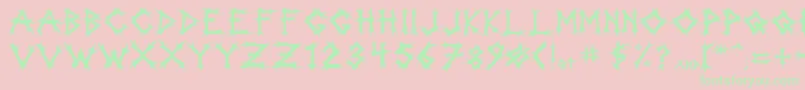 Incantat Font – Green Fonts on Pink Background