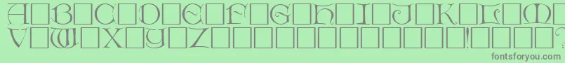 DietercapsRegular Font – Gray Fonts on Green Background