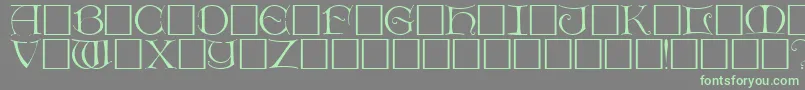 DietercapsRegular Font – Green Fonts on Gray Background