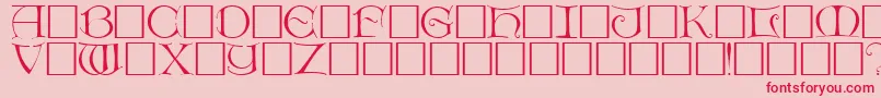 fuente DietercapsRegular – Fuentes Rojas Sobre Fondo Rosa