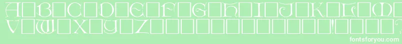 fuente DietercapsRegular – Fuentes Blancas Sobre Fondo Verde