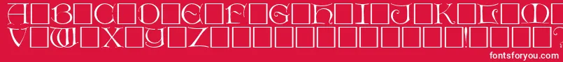 DietercapsRegular Font – White Fonts on Red Background