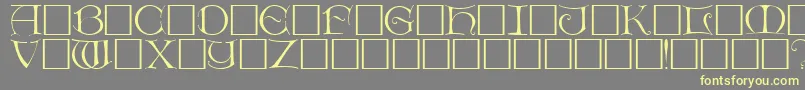DietercapsRegular Font – Yellow Fonts on Gray Background