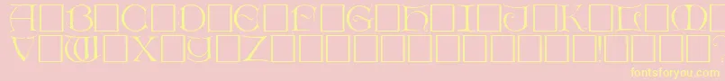 DietercapsRegular Font – Yellow Fonts on Pink Background