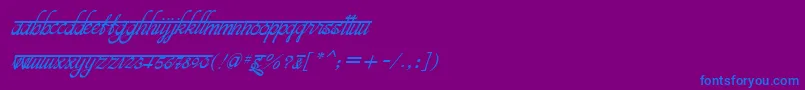 fuente BitsindiancalligraItalic – Fuentes Azules Sobre Fondo Morado