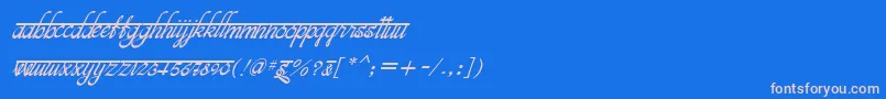 fuente BitsindiancalligraItalic – Fuentes Rosadas Sobre Fondo Azul