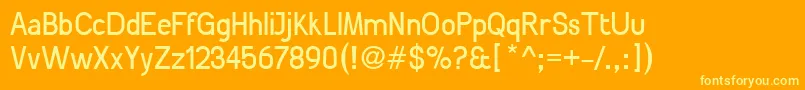 PatinioNeue Font – Yellow Fonts on Orange Background