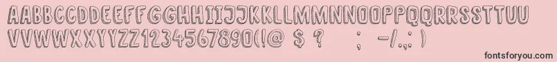 DkNanuk Font – Black Fonts on Pink Background