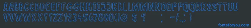 DkNanuk Font – Blue Fonts on Black Background