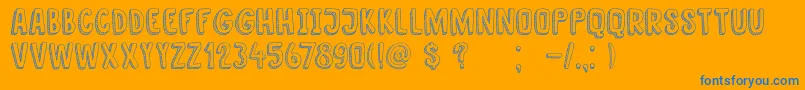 DkNanuk Font – Blue Fonts on Orange Background